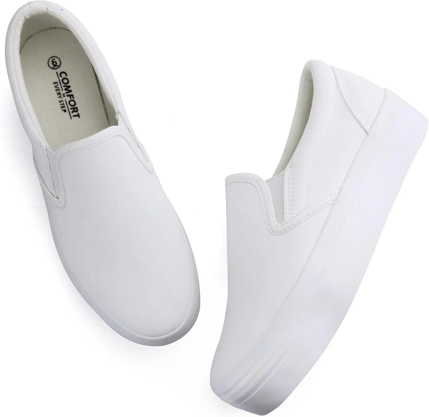 JABASIC Women Slip-on Platform Loafers Casual Comfortable Loafer Shoes