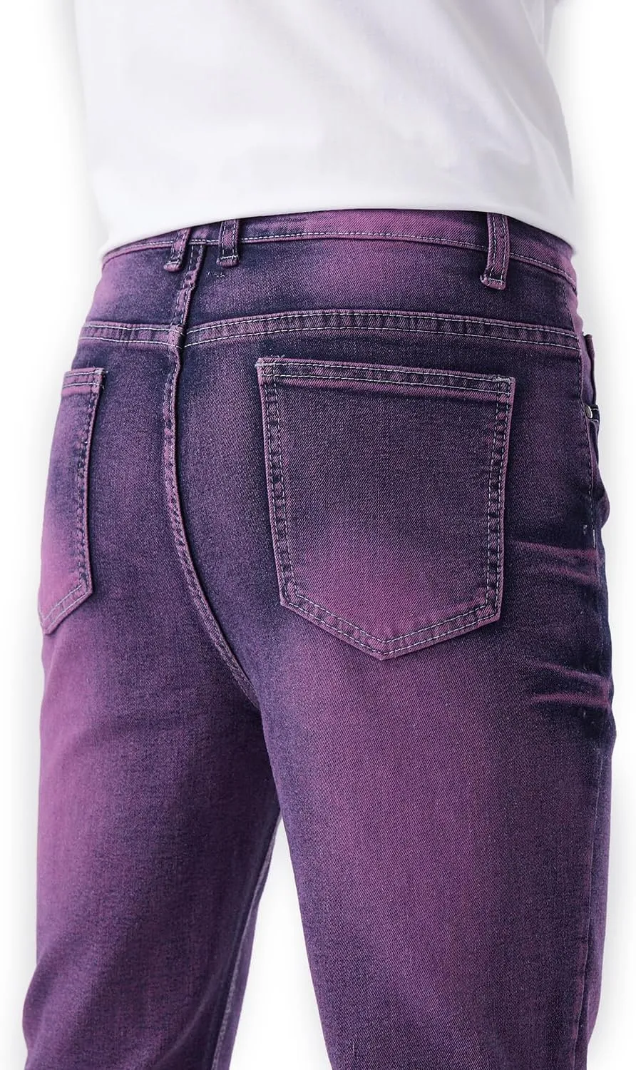 Jeans for Men Stretch Slim Fit Denim Comfort Flex Waist Colored Pants Strechy Regular Fit Tapered Leg