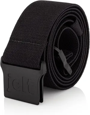 Jelt Venture Adjustable Elastic Stretch Belt Non-Slip for Men or Women Black