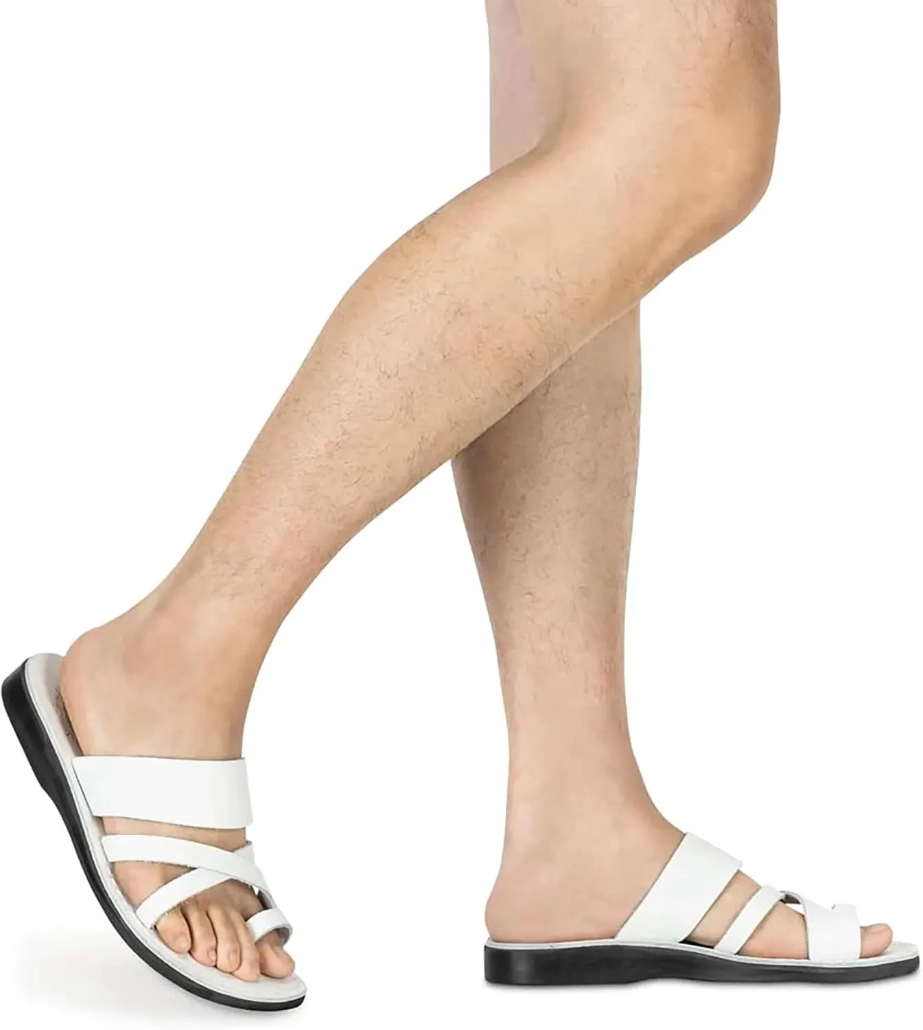 Jerusalem Sandals The Good Shepherd - Leather Toe Loop Slide - Men Sandals