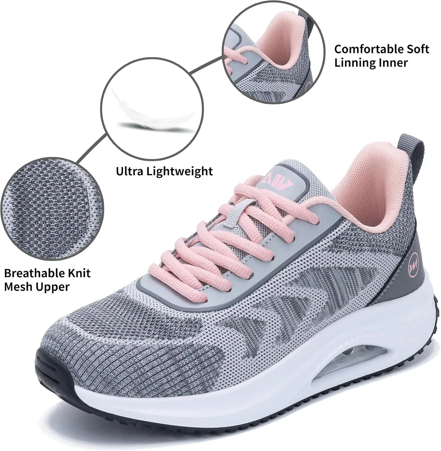 Jinta Womens Walking Shoes with Arch Support, Ladies Plantar Fasciitis Orthotic Shoe for Foot Pain Relief Tennis Sneakers Size 5.5-11