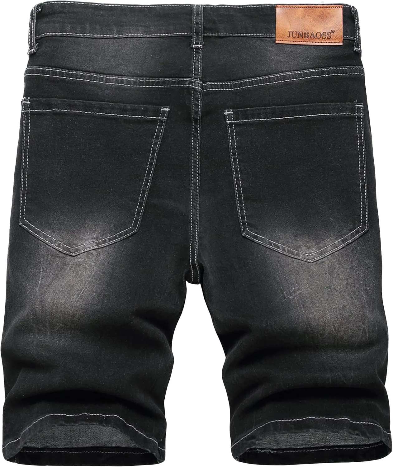 JUNBAOSS Men's Slim Fit Stretch Denim Shorts Ripped Skinny Jean Shorts for Men,Fashion Straight Comfort Flex Waist Short