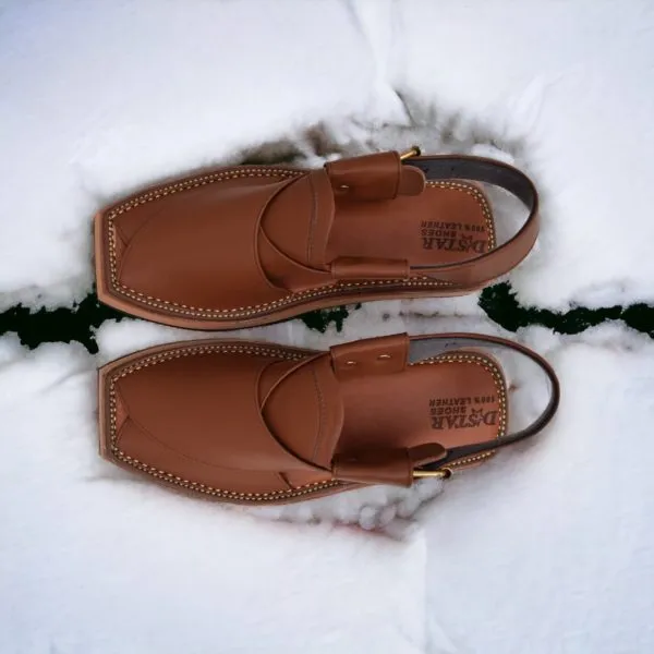 Kaptan Brown Leather Kheri Sandal