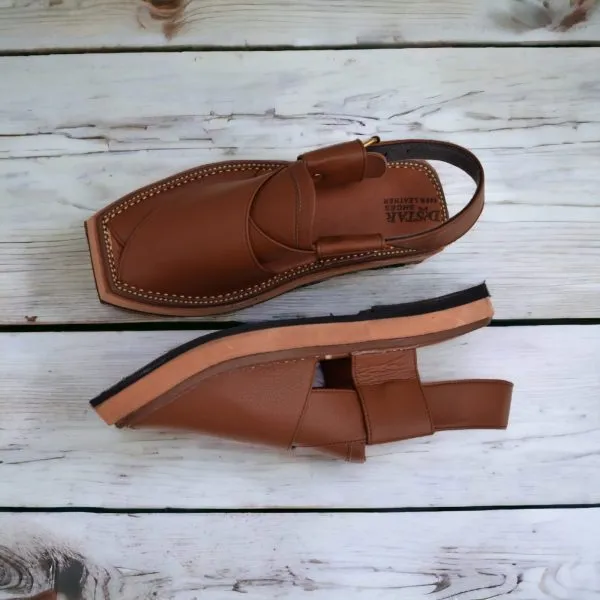 Kaptan Brown Leather Kheri Sandal