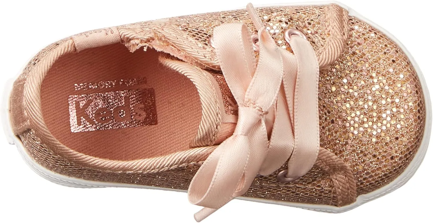 Keds Baby-Girl's Kickstart Crib Celebrations Sneaker