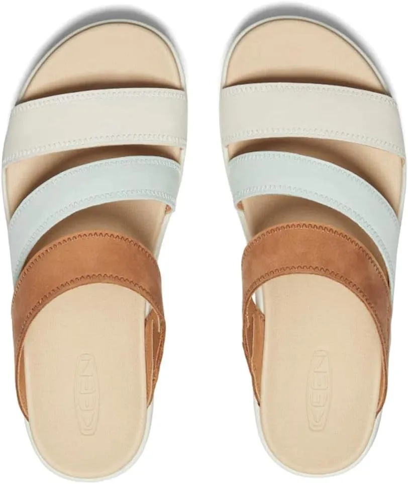 KEEN Women's Ellecity Slide Open Toe Slip on Comfortable Platform Sandals, Toasted Coconut/Fawn, 6, 7, 8, 9, 10