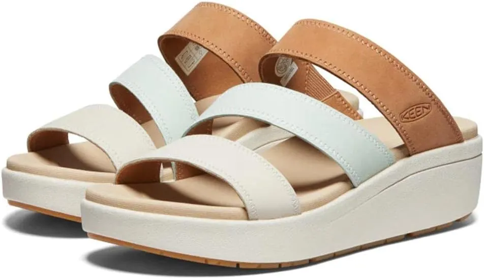 KEEN Women's Ellecity Slide Open Toe Slip on Comfortable Platform Sandals, Toasted Coconut/Fawn, 6, 7, 8, 9, 10