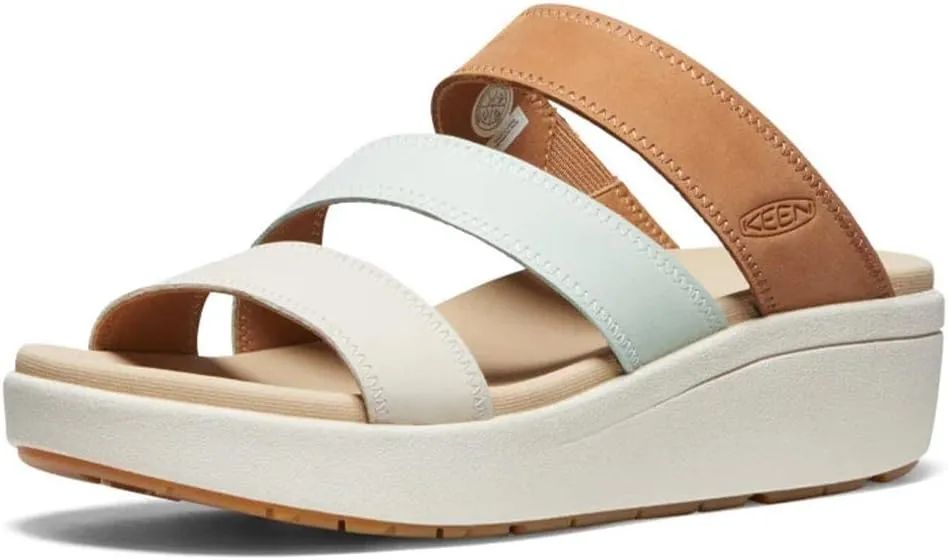 KEEN Women's Ellecity Slide Open Toe Slip on Comfortable Platform Sandals, Toasted Coconut/Fawn, 6, 7, 8, 9, 10