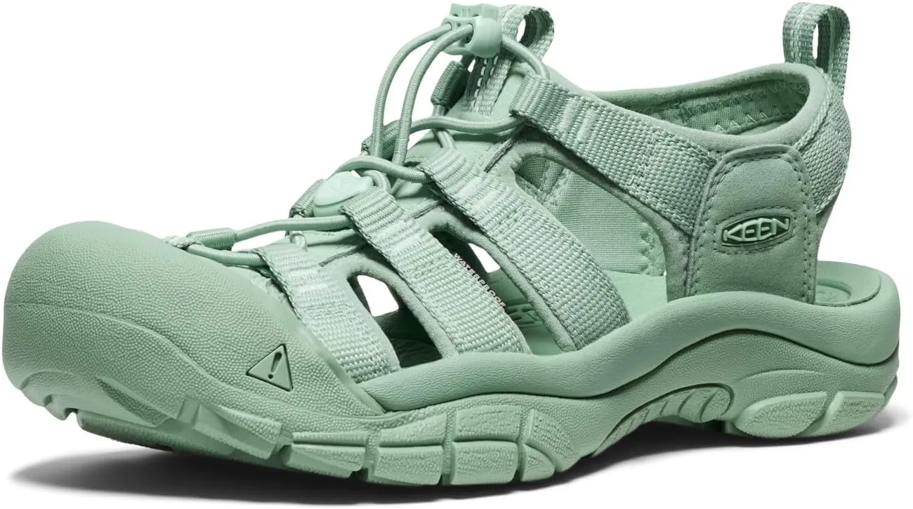 KEEN Women's Newport H2 Closed Toe Water Sandals, Monochrome/Granite Green, 7