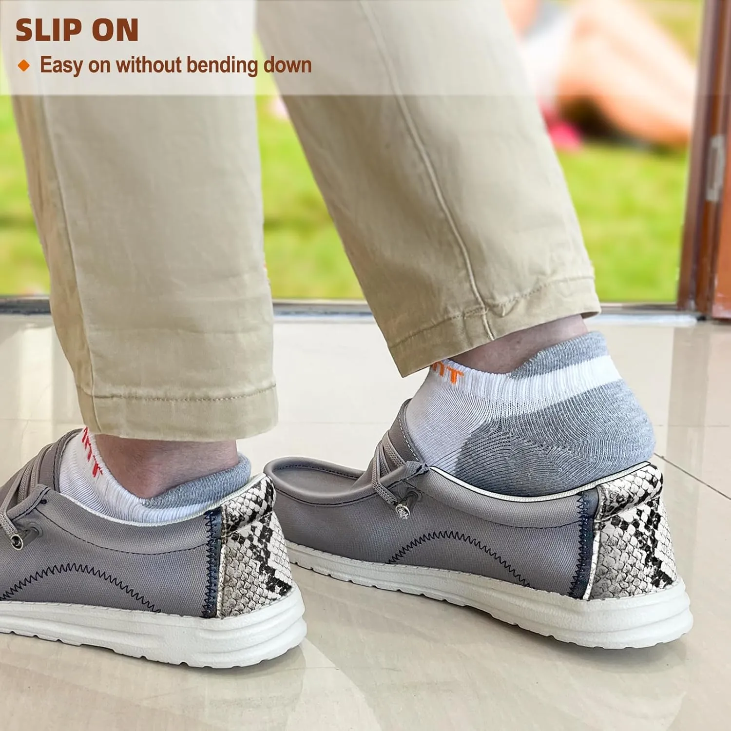 KEMISANT Men Slip On Shoes, Boat Shoes Sneaker Shoes Walking Shoes for Men Women Stretch Fit Lightweight
