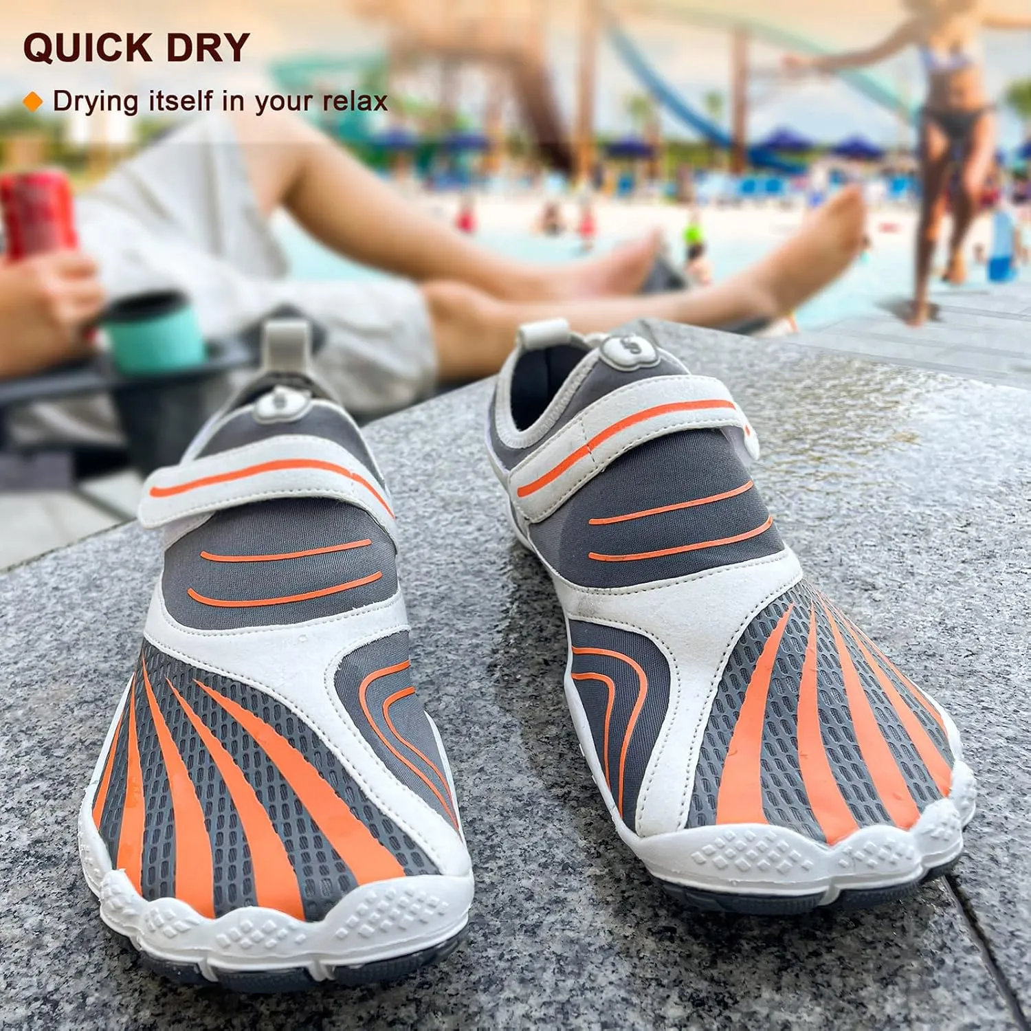 KEMISANT Mens Water Shoes, Unisex Barefoot Aqua Shoes for Men Women Beach Swimming Water Sport Shoes