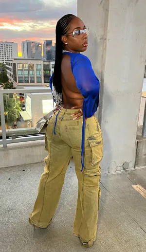 Kennedy Washed Cargo Denim Jeans