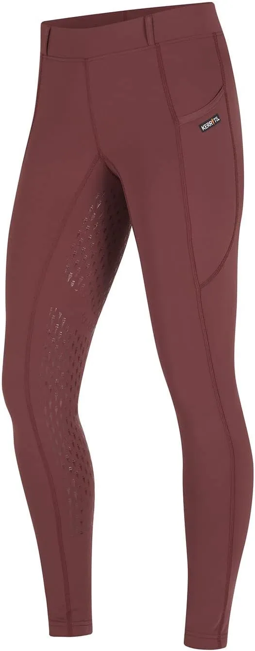 Kerrits Women's Ice Fil Full Seat Horse Riding Tights – Breathable, Cooling Equestrian Summer Tights, Pockets, Belt Loops
