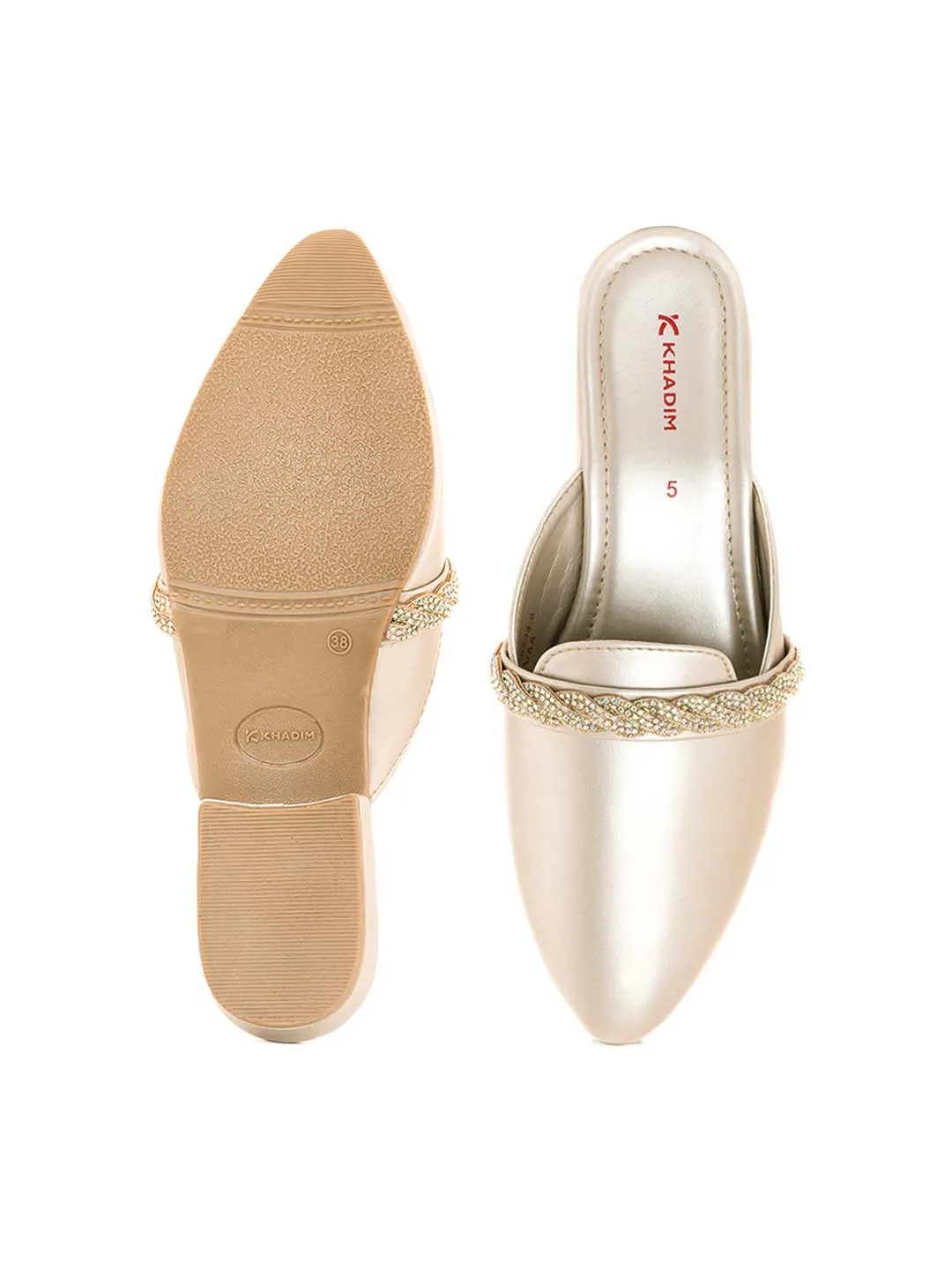 Khadim Flat Loafer Mule Slip On Sandal for Women