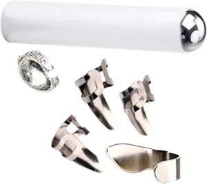 Kisangel 1 Set Guitar Tone Bar Finger Picks Guitar Slide Bar Practical Guitar Accessory Finger Tip Protector Guitar Supplies Guitar Slide Tone Bar Finger Protector Pick Silver Metal