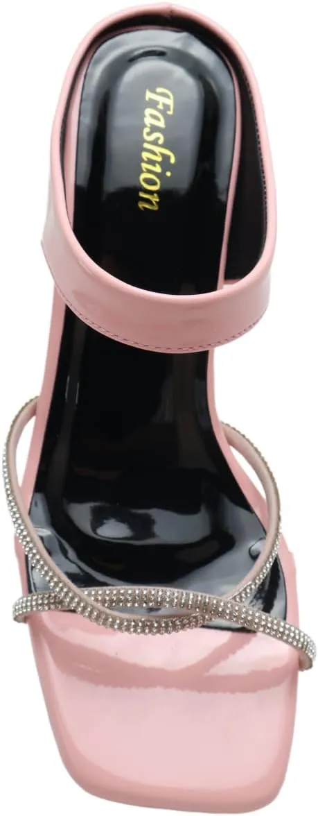 Kitten Heels for Women 2025 – Sexy Open Toe Sandal – Sparkly Summer Heels for Wedding, Party, Night Out (Comfy & Lightweight)