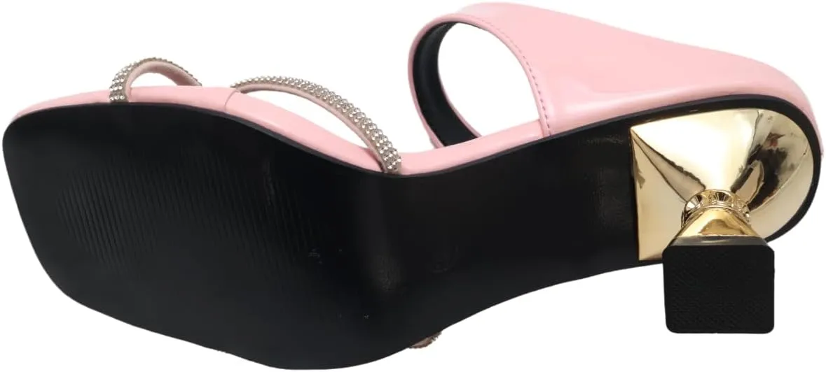 Kitten Heels for Women 2025 – Sexy Open Toe Sandal – Sparkly Summer Heels for Wedding, Party, Night Out (Comfy & Lightweight)