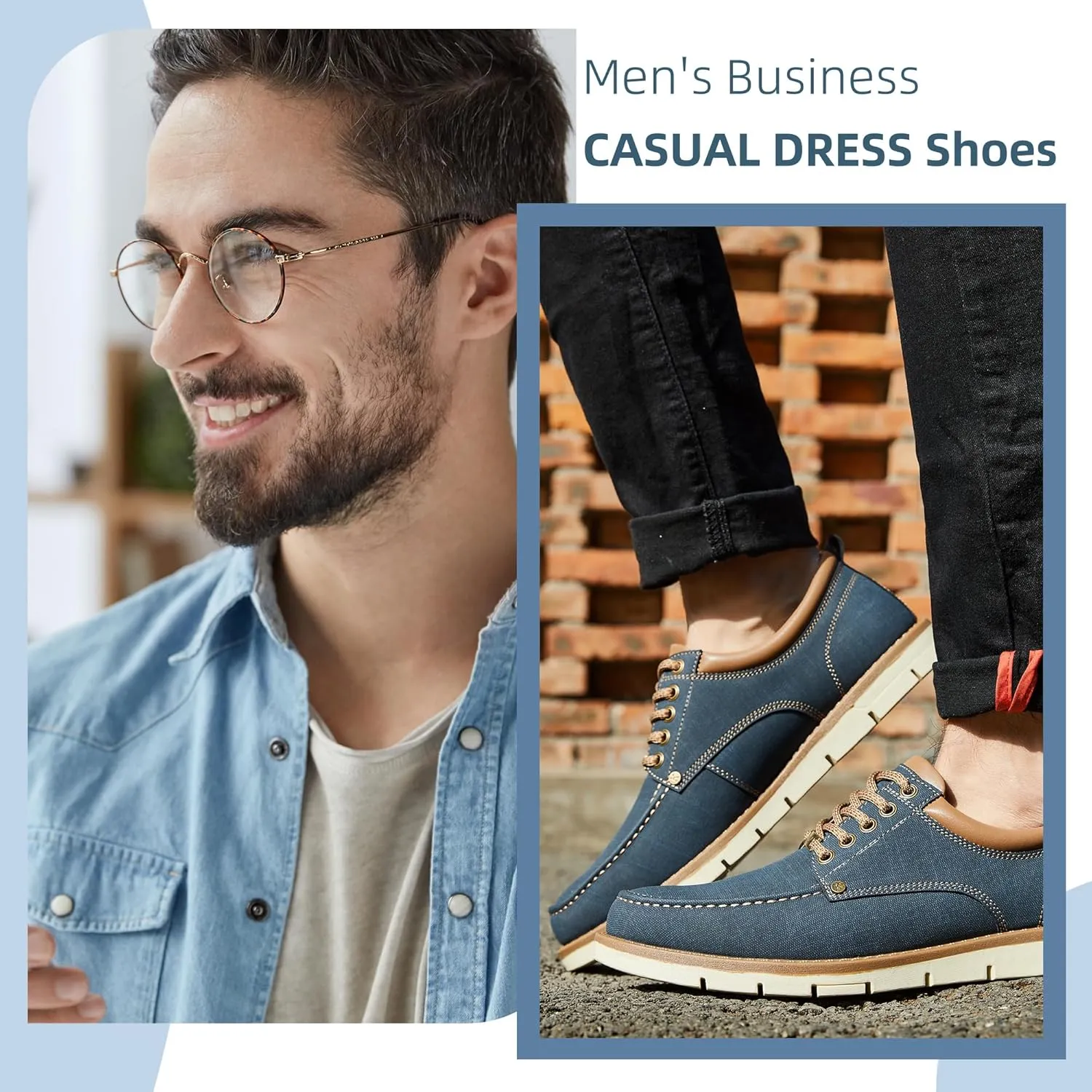 Kkyc Men's Shoes Comfortable Casual Shoes Slip on Lace up Shoes