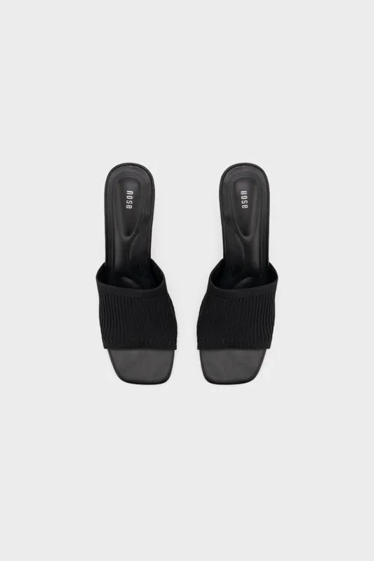 KNIT HEEL SLIDE