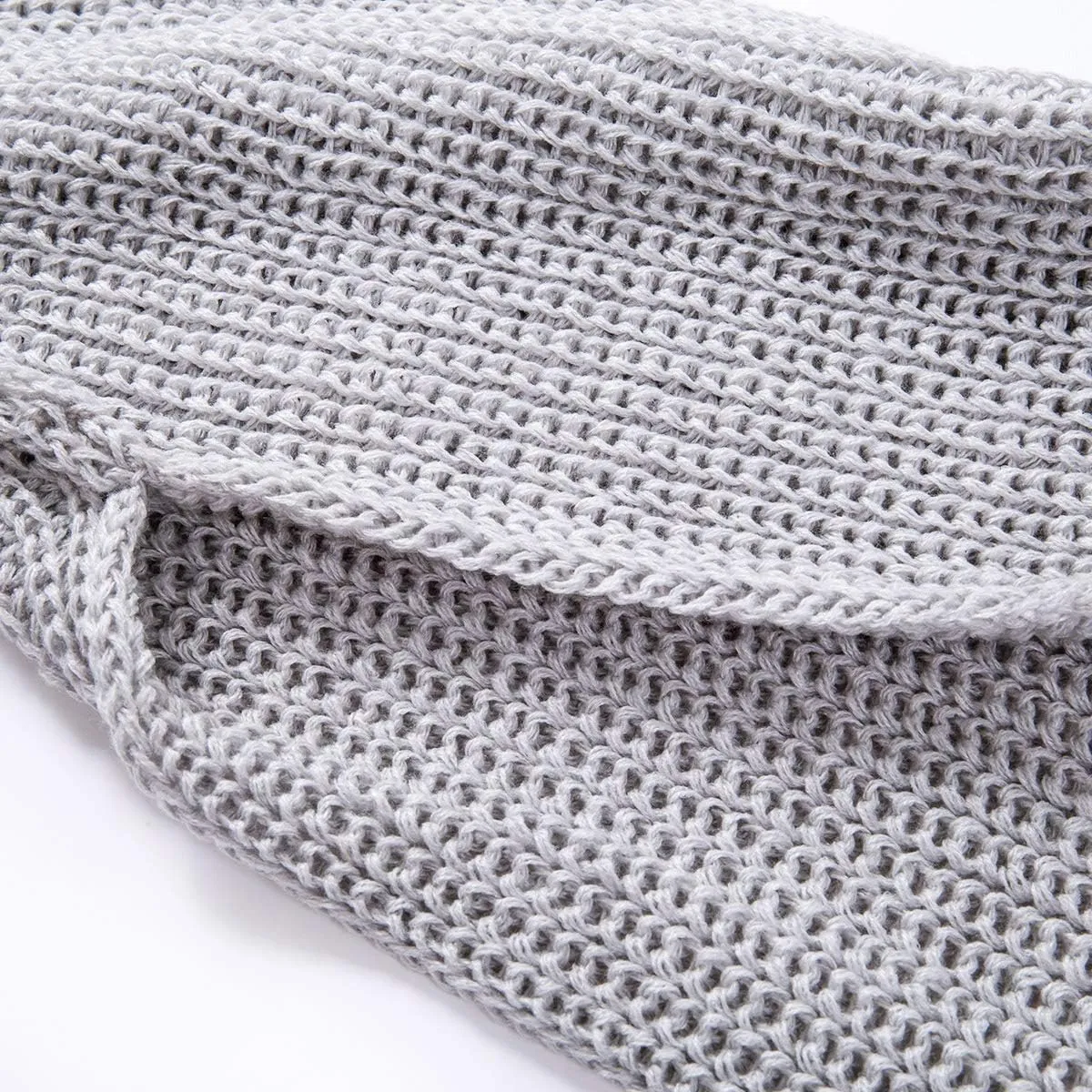 Knitted Wrap Scarf Fall Winter Crochet Sweater Scarf with Sleeves Multi-Use Sweater Cape Shawl with Sleeves