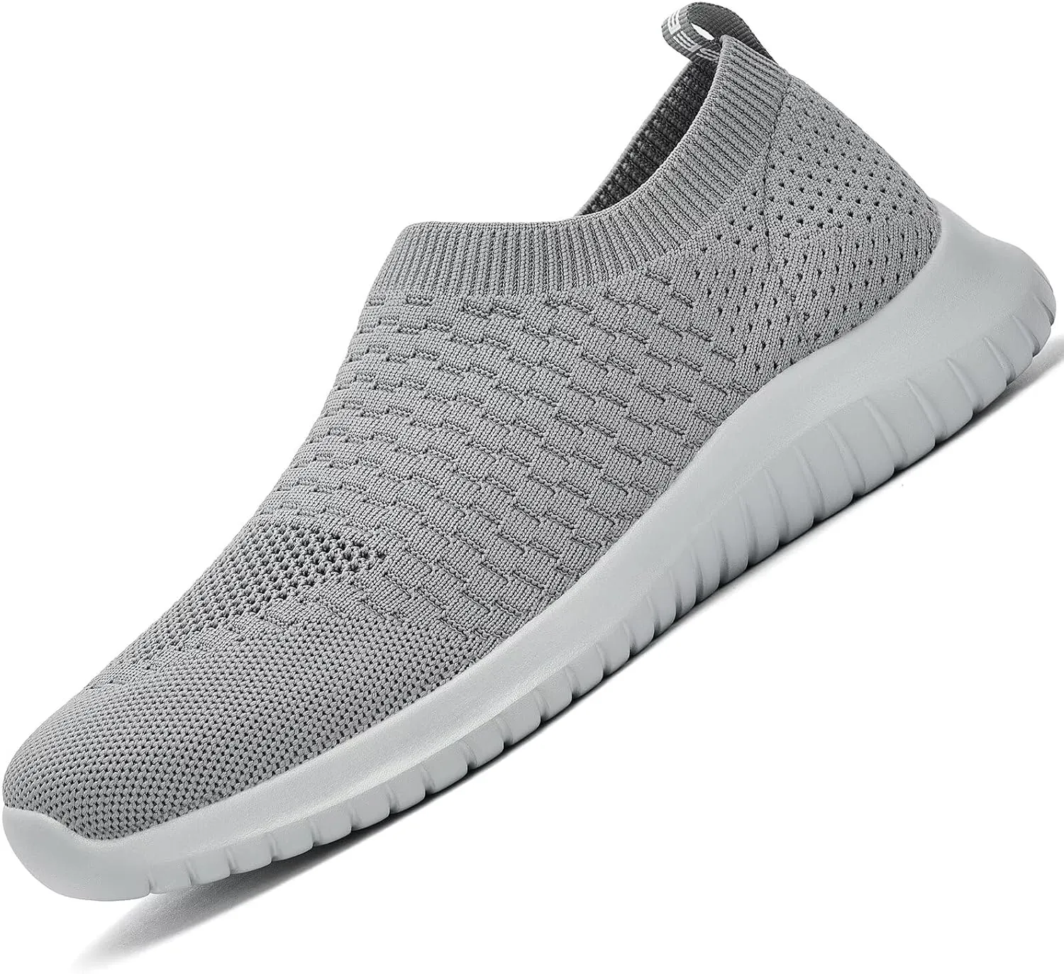 konhill Men's Athletic Walking Shoes - Lightweight Casual Knit Slip on Sneakers