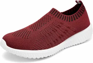 konhill Women's Slip On Walking Shoes Breathable Mesh Sneakers Work Casual Tennis Shoes