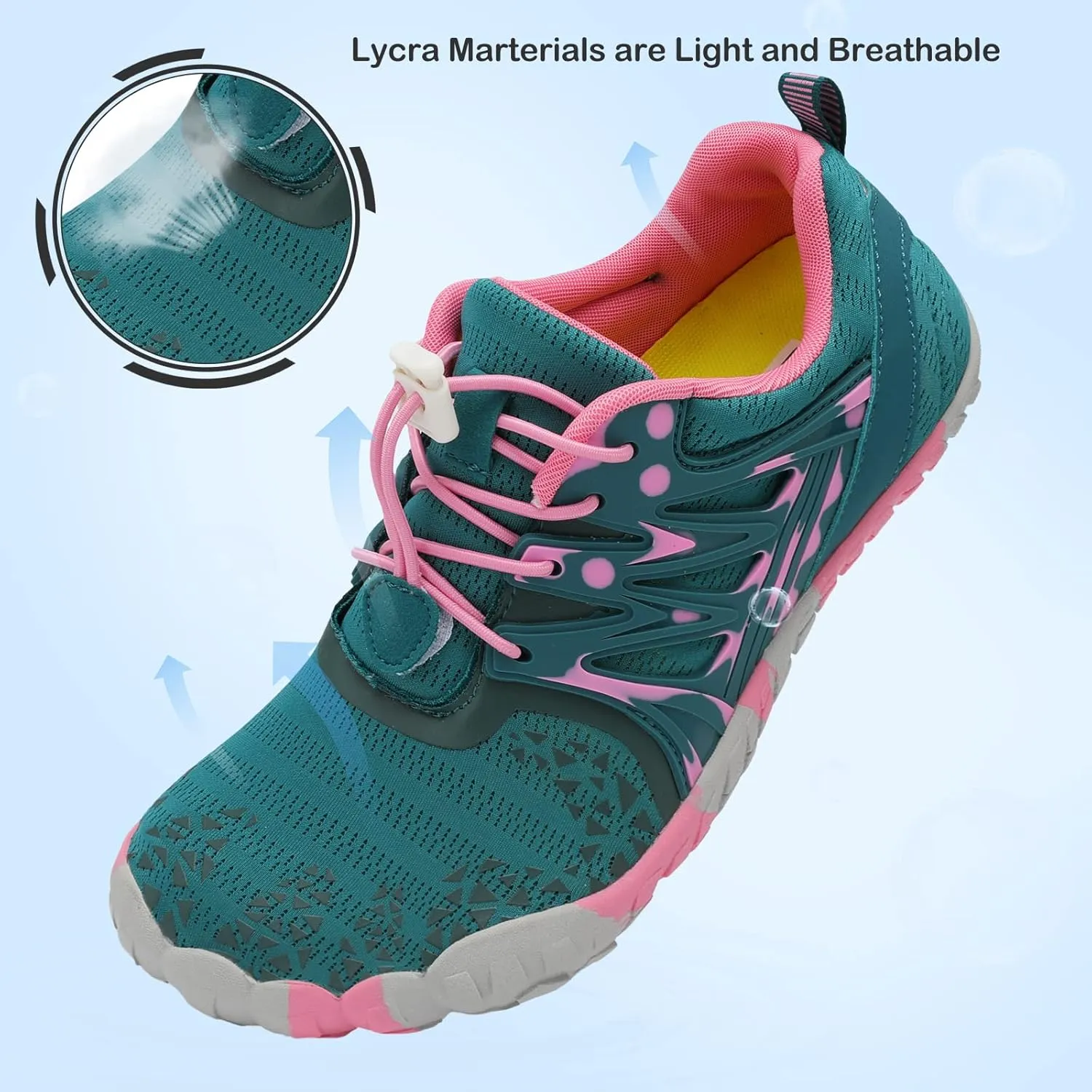 L-RUN Barefoot Water Shoes Women Mens Aqua Sock Athletic Hiking Water Sports Shoes for Swim Beach Pool Sand Diving Walking