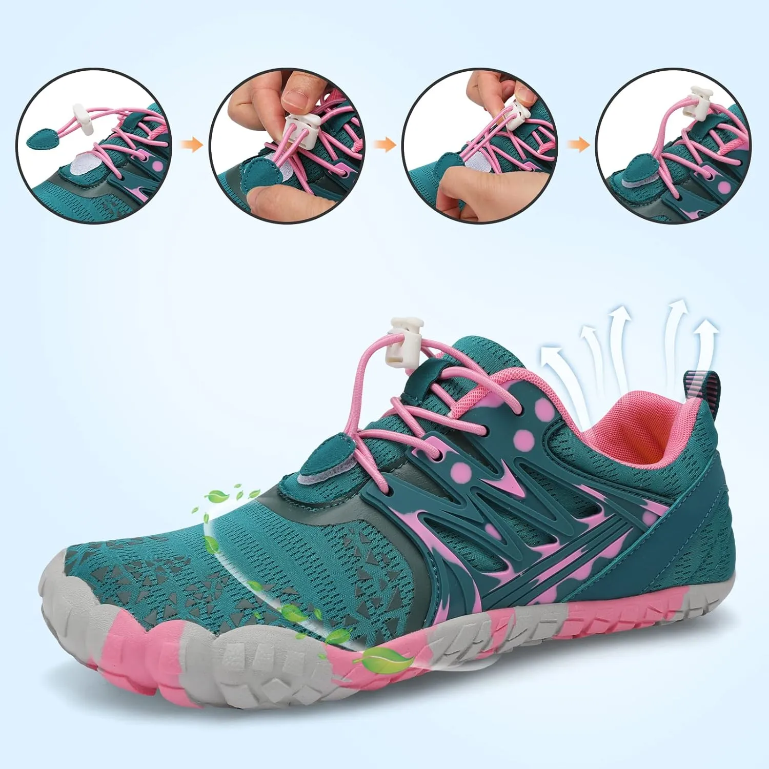 L-RUN Barefoot Water Shoes Women Mens Aqua Sock Athletic Hiking Water Sports Shoes for Swim Beach Pool Sand Diving Walking
