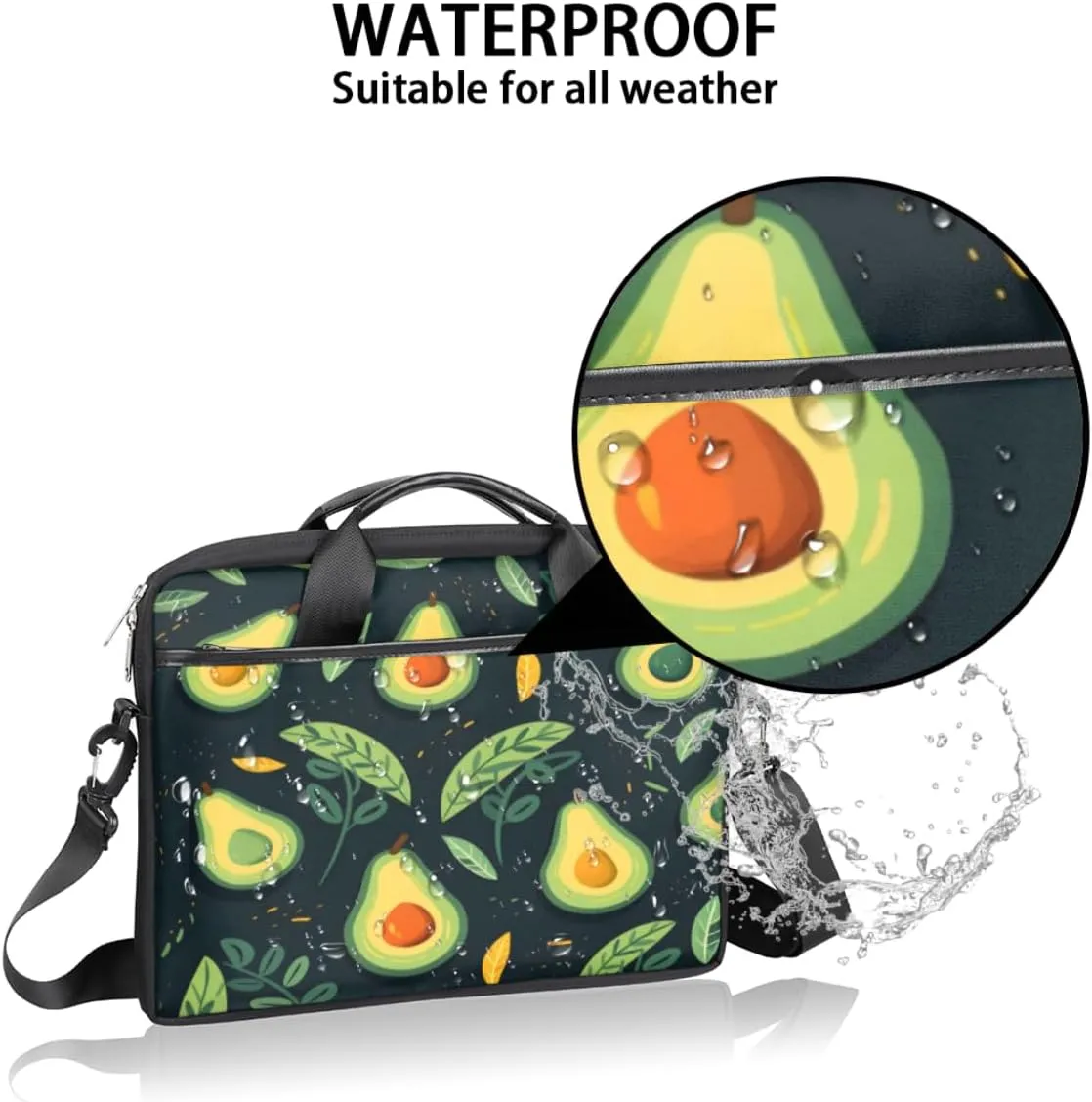 Laptop Bag for Women Men Waterproof Laptop Shoulder Bag 14-15.6 Inch Computer Messenger Bag Carrying Case