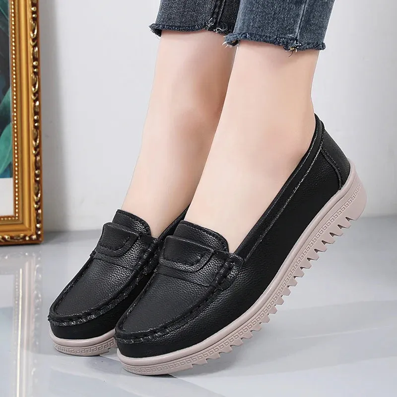Large Size Soft Sole for Comfortable Leggings Mom's Shoes Casual Shoes Flat Shoes Lightweight Non-Slip Shoes Woman 2024 Trend