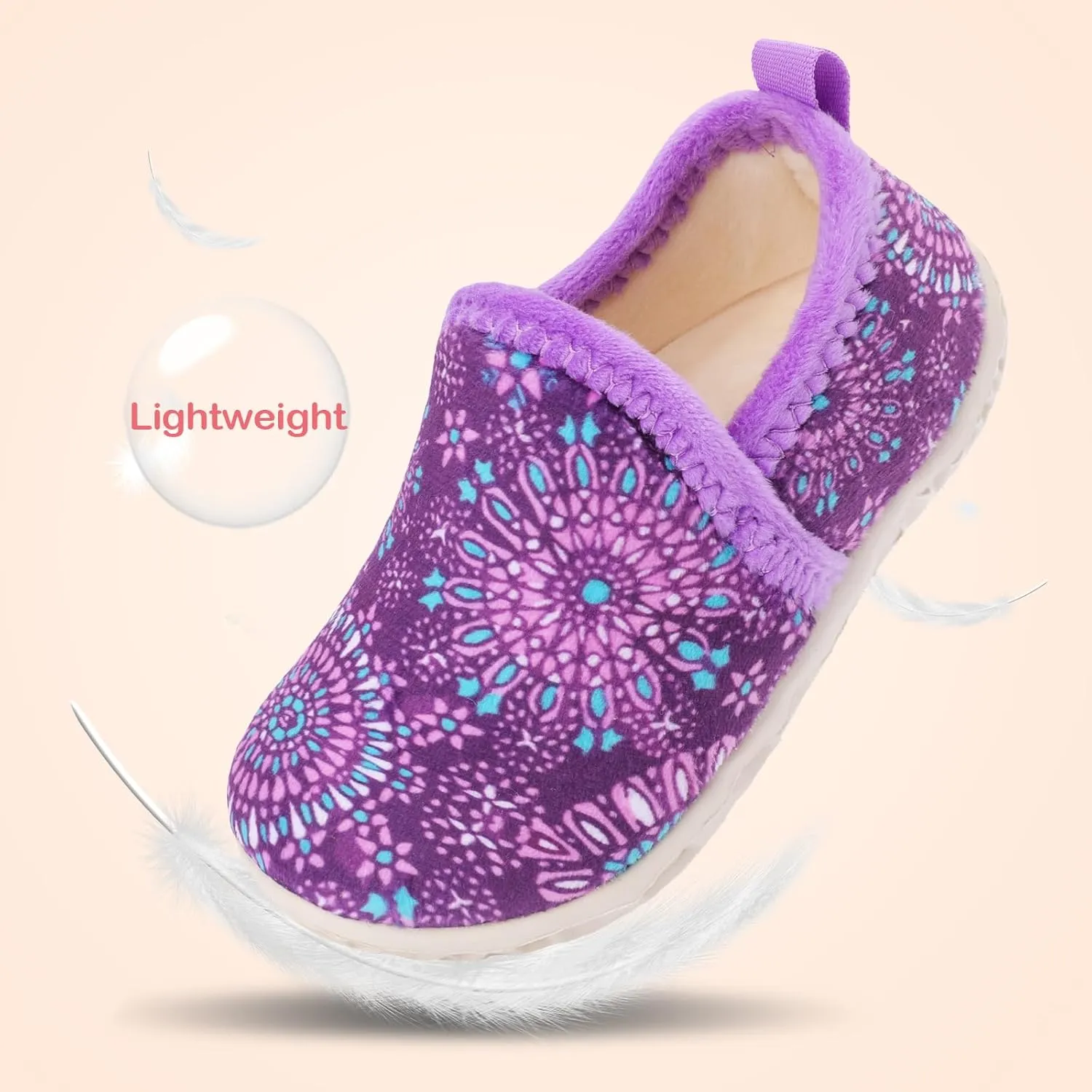 Lefflow Toddler Slippers Boys Girls House Shoes Slip on Baby Sock Shoes Lightweight Outdoor Walking Shoes