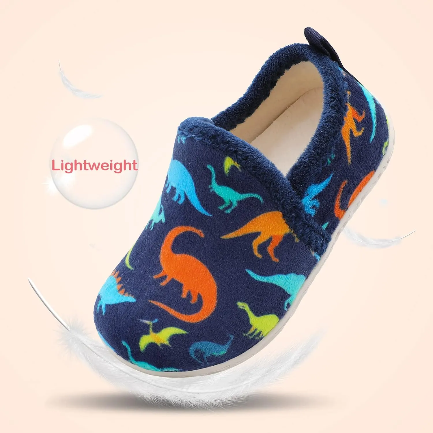 Lefflow Toddler Slippers Boys Girls House Shoes Slip on Baby Sock Shoes Lightweight Outdoor Walking Shoes