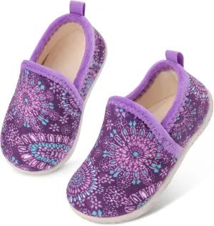 Lefflow Toddler Slippers Boys Girls House Shoes Slip on Baby Sock Shoes Lightweight Outdoor Walking Shoes