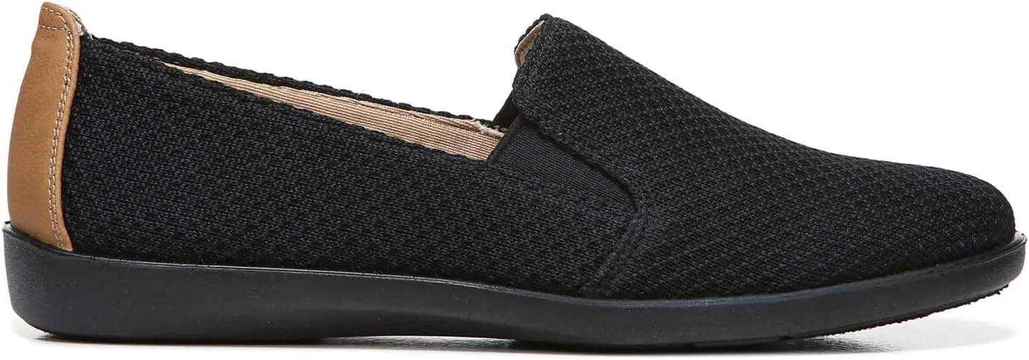 LifeStride Women's Next Level Slip-On Sneaker, Black/Black, 8.5