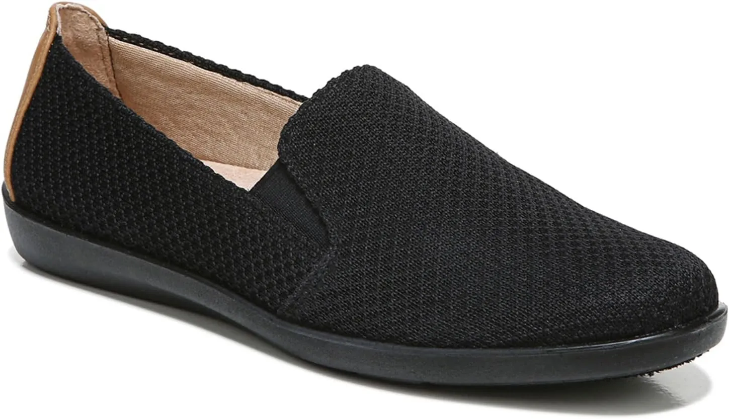 LifeStride Women's Next Level Slip-On Sneaker, Black/Black, 8.5
