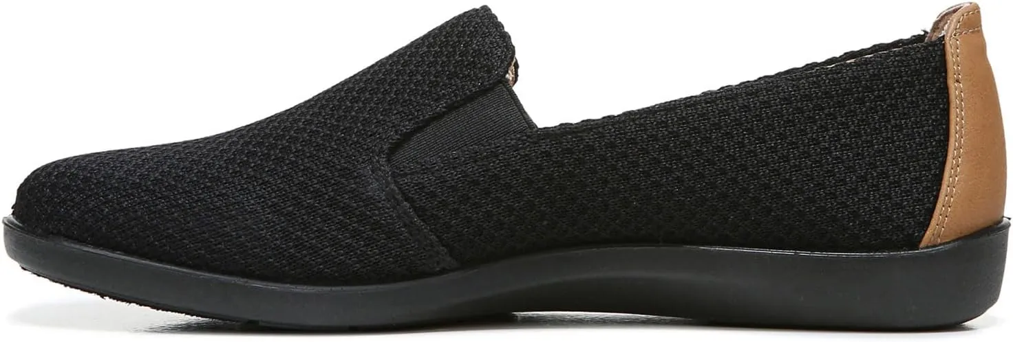 LifeStride Women's Next Level Slip-On Sneaker, Black/Black, 8.5