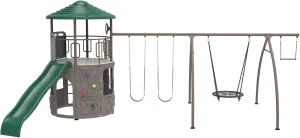 Lifetime Adventure Tower Swing Set Playset with Spider Swing