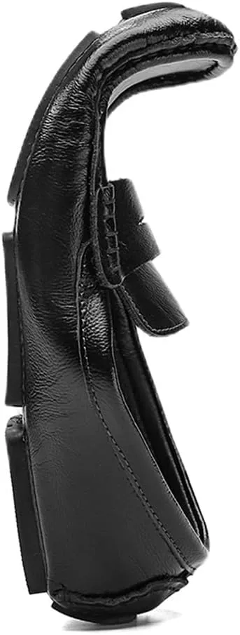 Loafers for Men Genuine Leather Stitching Detailed Round Toe Comfortable Resistant Flat Heel Casual Wedding Slip-On Boat Shoes