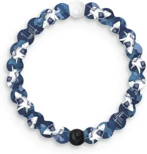 Lokai Hawaiian Silicone Beaded Bracelets for Women & Men, The Surf Collection - Ohana Beach Jewelry Fashion Bead Bracelet with Black & White Beads - Ring Bangle Slide-On Style for Comfortable Fit