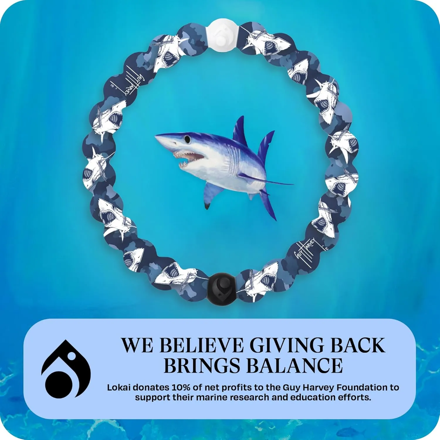 Lokai Hawaiian Silicone Beaded Bracelets for Women & Men, The Surf Collection - Ohana Beach Jewelry Fashion Bead Bracelet with Black & White Beads - Ring Bangle Slide-On Style for Comfortable Fit