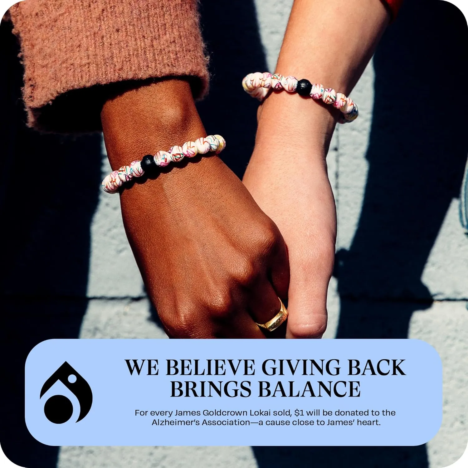 Lokai Silicone Beaded Bracelet for Women & Men, Artist Collection - James Goldcrown - Silicone Bracelet Slides-On, Comfortable Fit