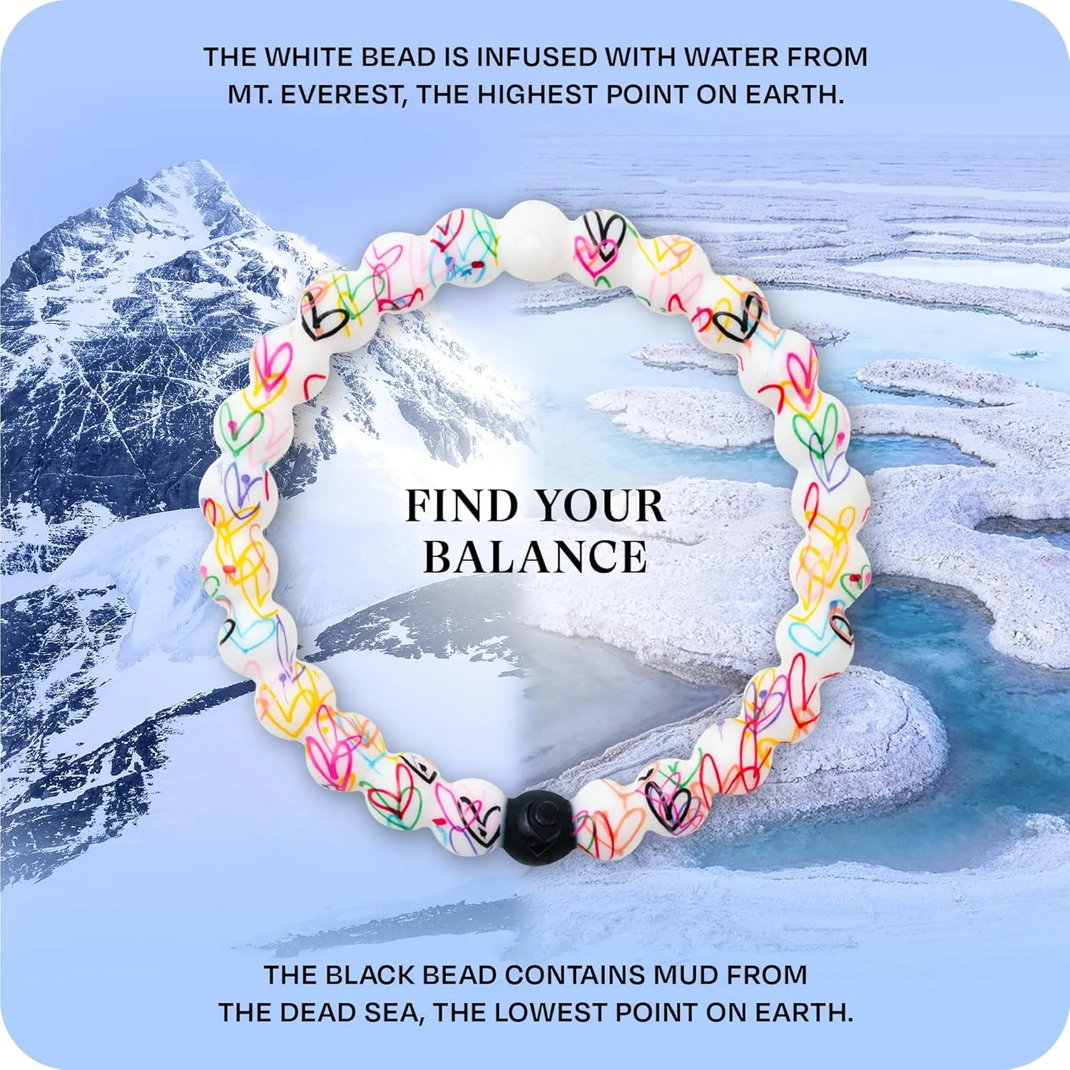 Lokai Silicone Beaded Bracelet for Women & Men, Artist Collection - James Goldcrown - Silicone Bracelet Slides-On, Comfortable Fit