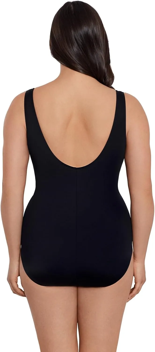 Longitude Women's Swimwear 8 Fan Tank Soft Cup One Piece Swimsuit