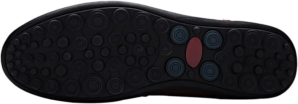LOUECHY Men's Leather Slip-On Loafer Lightweight Driving Shoes Casual Moccasin Slipper