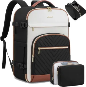 LOVEVOOK Travel Backpack for Women,35L Carry On Backpack for Airplanes,15.6 Inch Laptop Personal Item Travel Bag,TSA Approved Carry On Luggage,Waterproof Weekender Business Hiking Bag