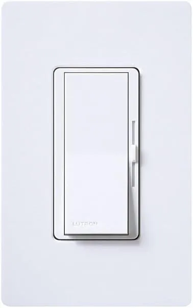 Lutron Diva 5 amps 600 watts Slide Dimmer Switch White (DVW-600PH-WH)