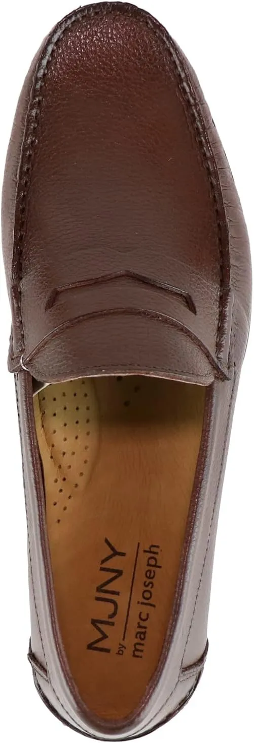 Marc Joseph New York Mens Casual Comfortable Genuine Leather Lightweight Classic Fashion Dress Penny Loafer Slip On Breathable Driving Loafer