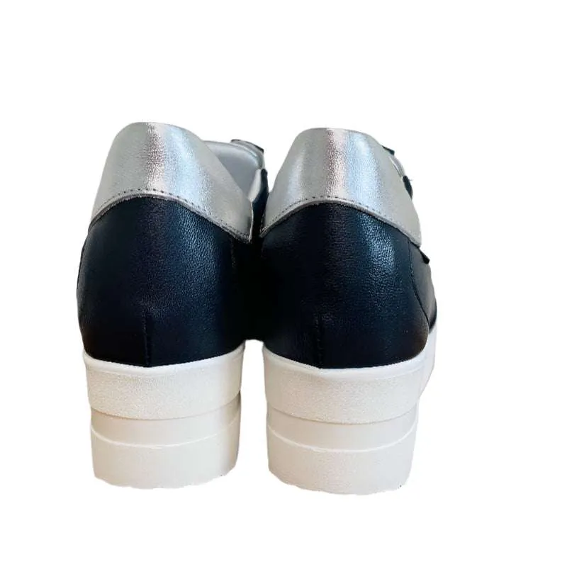Marco Moreo Navy Wedge Slip On|MD500JNN