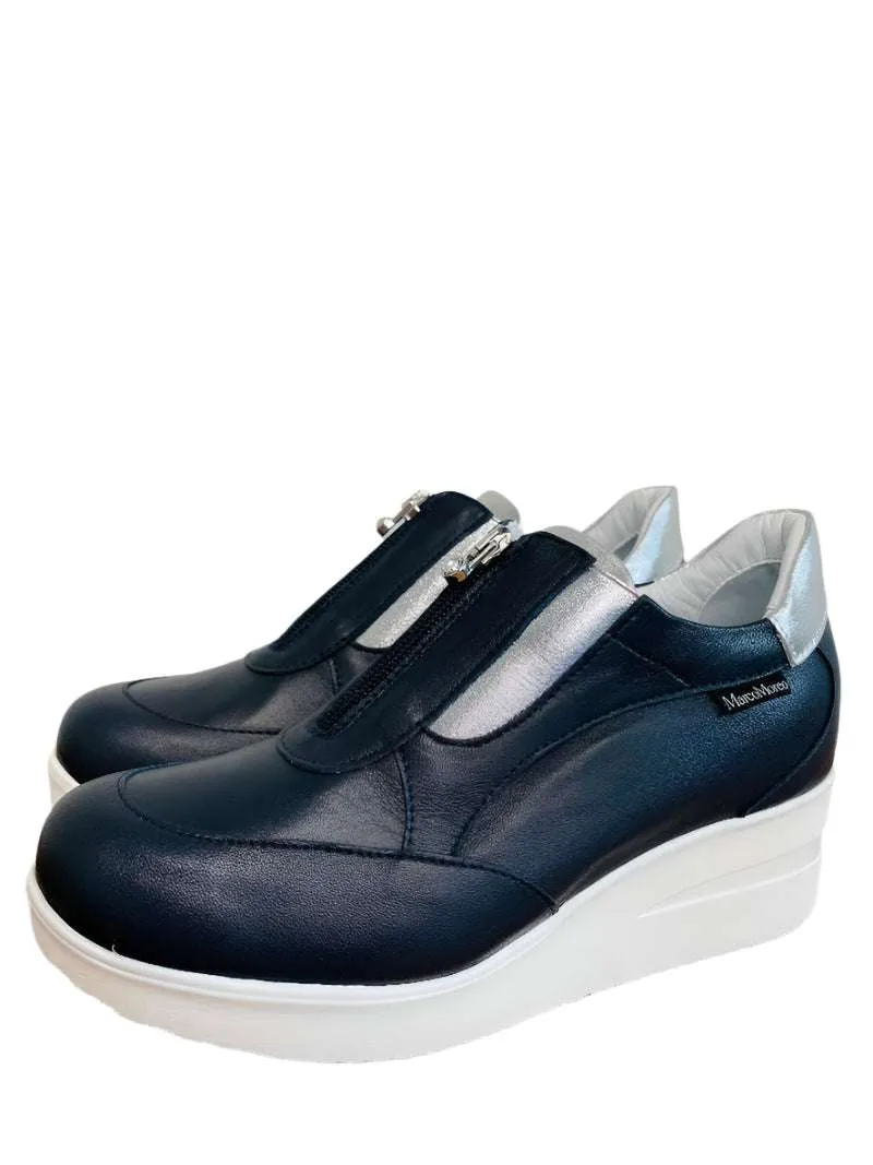 Marco Moreo Navy Wedge Slip On|MD500JNN