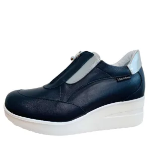 Marco Moreo Navy Wedge Slip On|MD500JNN